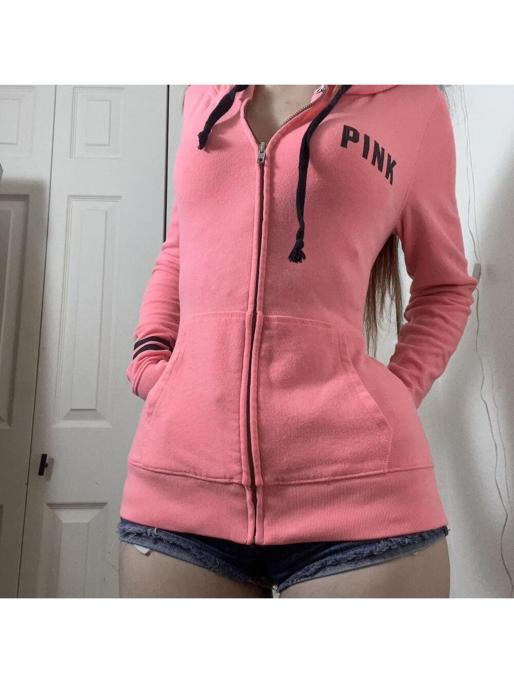 vs pink zip up hoodie